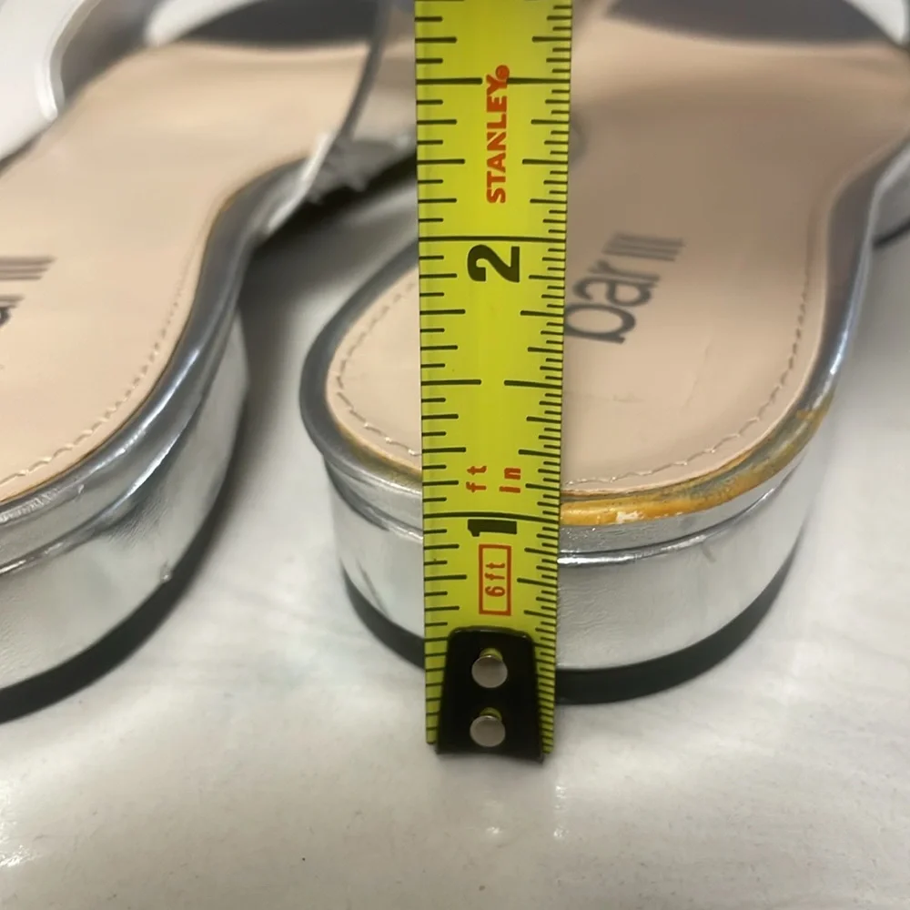 Bar III  Women Dreamer Slide Sandals, Silver